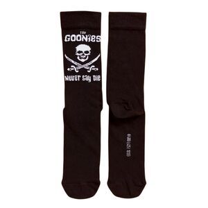 The Goonies Unisex Adult Never Say Die Crew Socks / Black/Charcoal